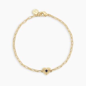 Gorjana Birthstone Gold & Blue Sapphire Heart Bracelet